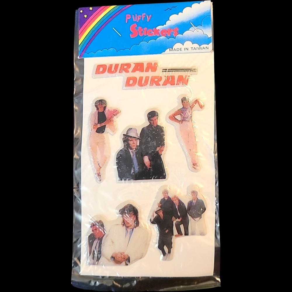 Vintage 1980s Duran Duran Puffy Stickers NOS Sealed Original‎ Package